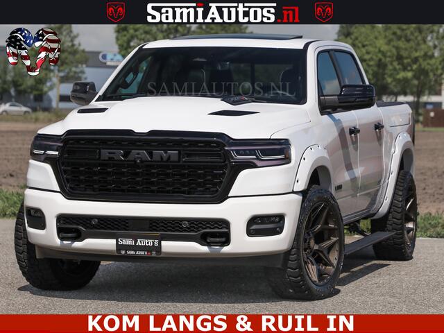 Dodge RAM PICKUP LIMITED H.O 540PK 706Nm | Massage + Full Option | De Meest Luxe en Volle Pick-Up in zijn Klasse | Comfortabele Dubbele Cabine met Royale 5 Zitplaatsen | BPM vrij | Nu Leverbaar uit Voorraad | Voorraad Nr 2336 - 7700 | De specialist in Amerikaanse pick-ups