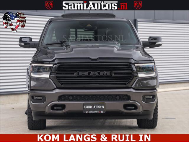 Dodge RAM PICKUP SPORT LARAMIE 5.7 V8 HEMI | LUCHTVERING | 2023 | PANODAK | GROOTSCHERM | DC | TOP KLEUR GRANITE | CREW CAB | DUBBELE CABINE | 5 PERSOONS |