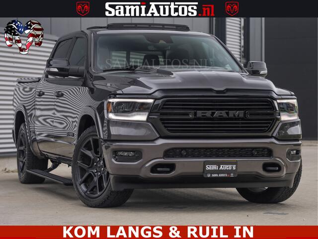 Dodge RAM PICKUP SPORT LARAMIE 5.7 V8 HEMI | LUCHTVERING | 2023 | PANODAK | GROOTSCHERM | DC | TOP KLEUR GRANITE | CREW CAB | DUBBELE CABINE | 5 PERSOONS |
