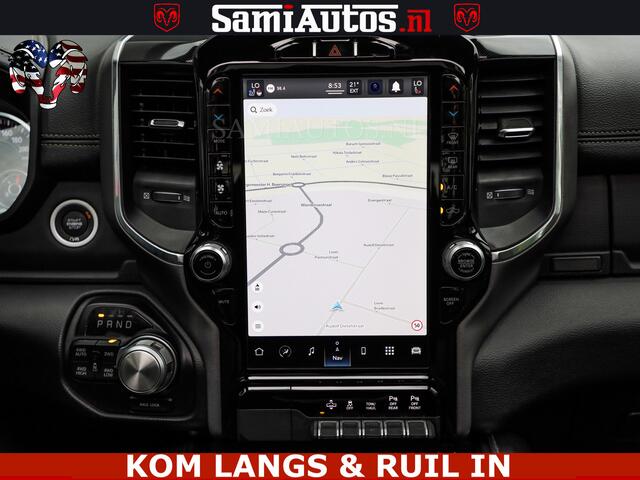 Dodge RAM PICKUP SPORT LARAMIE 5.7 V8 HEMI | LUCHTVERING | 2023 | PANODAK | GROOTSCHERM | DC | TOP KLEUR GRANITE | CREW CAB | DUBBELE CABINE | 5 PERSOONS |