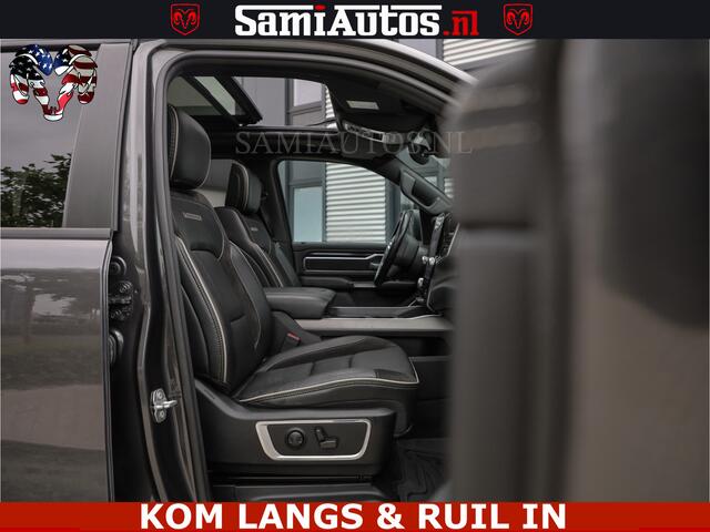 Dodge RAM PICKUP SPORT LARAMIE 5.7 V8 HEMI | LUCHTVERING | 2023 | PANODAK | GROOTSCHERM | DC | TOP KLEUR GRANITE | CREW CAB | DUBBELE CABINE | 5 PERSOONS |