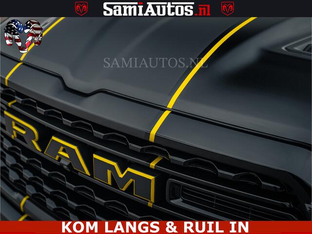 Dodge RAM PICKUP LIMITED NIGHT H.O 540HP 706Nm | Massage + Full Option | De Meest Luxe en Volle Pick-Up in zijn Klasse | Comfortabele Dubbele Cabine met Royale 5 Zitplaatsen | BPM vrij | Nu Leverbaar uit Voorraad | Voorraad Nr 2370 - 5411 | De specialist in Amerikaanse pi