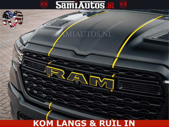 Dodge RAM PICKUP LIMITED NIGHT H.O 540HP 706Nm | Massage + Full Option | De Meest Luxe en Volle Pick-Up in zijn Klasse | Comfortabele Dubbele Cabine met Royale 5 Zitplaatsen | BPM vrij | Nu Leverbaar uit Voorraad | Voorraad Nr 2370 - 5411 | De specialist in Amerikaanse pi