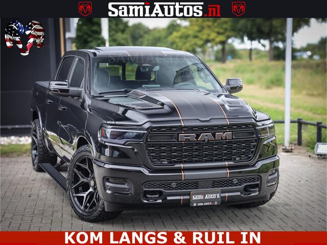 Dodge RAM PICKUP LIMITED SPORT H.O 540HP 706Nm | Massage + Full Option | De Meest Luxe en Volle Pick-Up in zijn Klasse | Comfortabele Dubbele Cabine met Royale 5 Zitplaatsen | BPM vrij | Nu Leverbaar uit Voorraad | Voorraad Nr 2355 - 5149 | De specialist in Amerikaanse pi