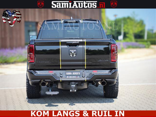 Dodge RAM PICKUP Limited Night Sport High Output 540HP 706Nm | Massage + Full Option | De Meest Luxe en Volle Pick-Up in zijn Klasse | Comfortabele Dubbele Cabine met Royale 5 Zitplaatsen | BPM vrij | Nu Leverbaar uit Voorraad | Voorraad Nr 2356 - 0990 | De specialist in 