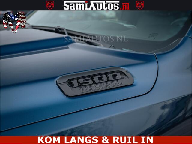 Dodge RAM PICKUP SPORT | 5.7 V8 4x4 HEMI | PANORAMA DAK | GROOTSCHERM 12 INCH | LPG | Patriot Blue CREW CAB | DUBBELE CABINE | 5 PERSOONS | DC | VOORRAAD NR 2555 - 3325 | De specialist in Amerikaanse pick-ups in Nederland en Europa.