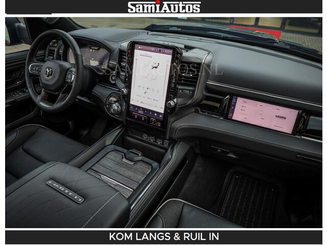 Dodge RAM PICKUP Limited 540 PK | De Meest Luxe en Volle Pick-Up in zijn Klasse | Massage + Full Option | Comfortabele Dubbele Cabine met Royale 5 Zitplaatsen | BPM vrij | Nu Leverbaar uit Voorraad | Voorraad Nr 2334 - 5409 | De specialist in Amerikaanse pick-ups in Nederland en Europa.