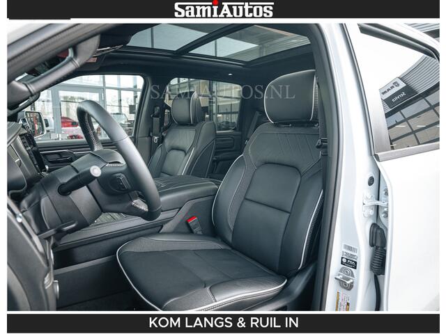 Dodge RAM PICKUP Limited 540 PK De Meest Luxe en Volle Pick-Up in zijn Klasse | Massage + Full Option | Comfortabele Dubbele Cabine met Royale 5 Zitplaatsen | BPM vrij | Nu Leverbaar uit Voorraad | Voorraad Nr 2351 - 7478 | De specialist in Amerikaanse pick-ups in Nederland en Europa.