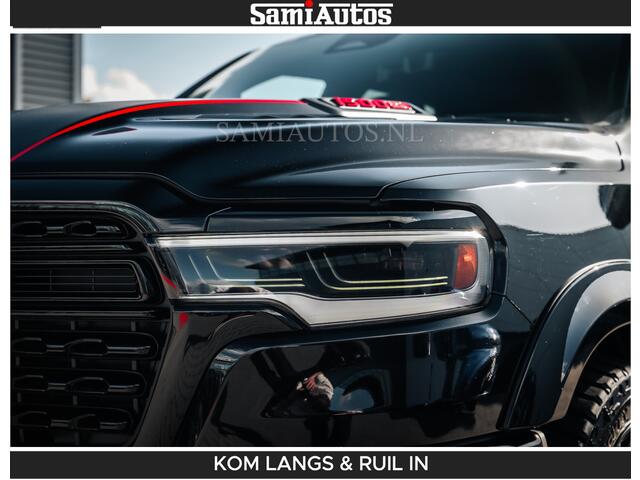 Dodge RAM PICKUP HULK PACKAGE | Limited Night H.O 540HP 706Nm | Massage + Full Option | De Meest Luxe en Volle Pick-Up in zijn Klasse | Hulk Pack is meer prijs | Comfortabele Dubbele Cabine met Royale 5 Zitplaatsen | BPM vrij | Nu Leverbaar uit Voorraad | Voorraad Nr 2353 - 5412 | De specialist in Amerikaanse pick-ups in Nederland en Europa.