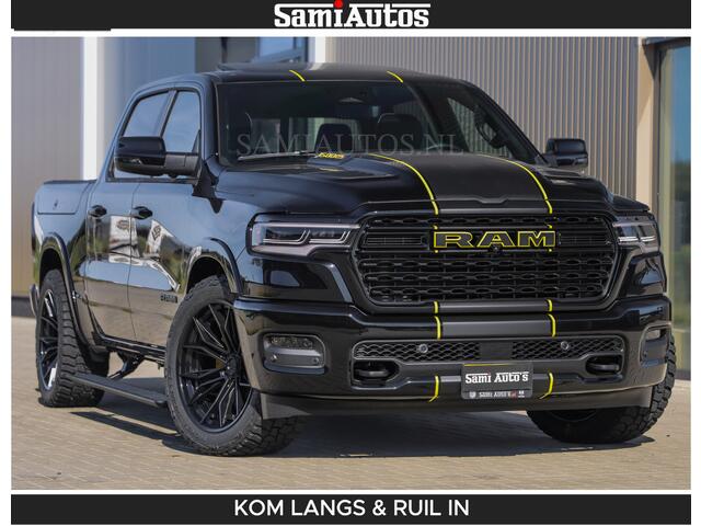 Dodge RAM PICKUP Limited Night H.O 540HP 706Nm | Massage + Full Option | De Meest Luxe en Volle Pick-Up in zijn Klasse | Comfortabele Dubbele Cabine met Royale 5 Zitplaatsen | BPM vrij | Nu Leverbaar uit Voorraad | Voorraad Nr 2328 - 5157 | De specialist in Amerikaanse pick-ups in Nederland en Europa.