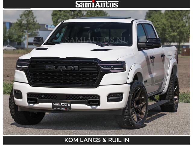 Dodge RAM PICKUP LIMITED H.O 540 PK 706Nm | Massage + Full Option | De Meest Luxe en Volle Pick-Up in zijn Klasse | Comfortabele Dubbele Cabine met Royale 5 Zitplaatsen | BPM vrij | Nu Leverbaar uit Voorraad | Voorraad Nr 2336 - 7700 | De specialist in Amerikaanse pick-ups in Nederland en Europa.