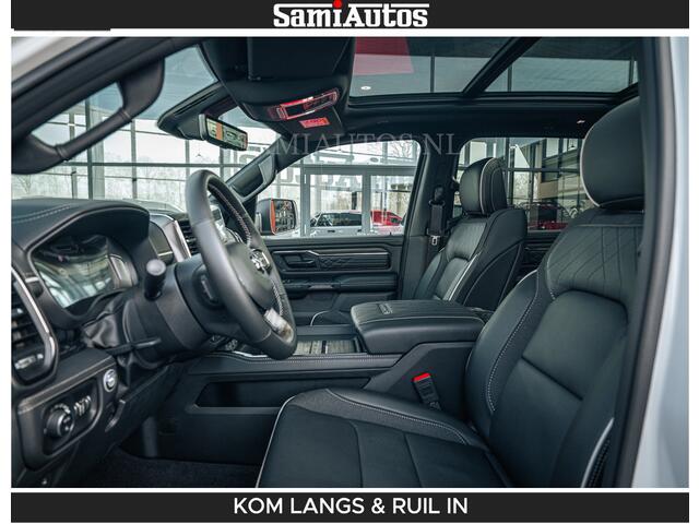 Dodge RAM PICKUP LIMITED H.O 540 PK 706Nm | Massage + Full Option | De Meest Luxe en Volle Pick-Up in zijn Klasse | Comfortabele Dubbele Cabine met Royale 5 Zitplaatsen | BPM vrij | Nu Leverbaar uit Voorraad | Voorraad Nr 2336 - 7700 | De specialist in Amerikaanse pick-ups in Nederland en Europa.