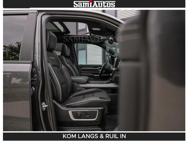 Dodge RAM PICKUP SPORT LARAMIE 5.7 V8 HEMI | LUCHTVERING | 2023 | PANODAK | GROOTSCHERM | DC | TOP KLEUR GRANITE | CREW CAB | DUBBELE CABINE | 5 PERSOONS |