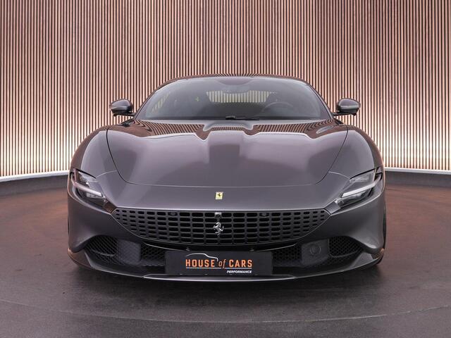 Ferrari Roma 3.9 V8 HELE 620pk |Grigio Ferro|Daytona Seats|carbon LED stuur|carbon front spoiler|carbon diffuser|carbon underdoor|22" Novitec NF11|MagneRide|Scuderia shields|ventilated electric seats|Surround View|High Power Hi-Fi|