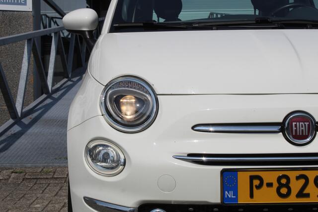Fiat 500 0.9 TwinAir Lounge Panoramadak/Airco/Parkeersensoren/Uconnect/Virtual cockpit/LED koplampen/Multifunctioneel stuurwiel/Spraakbediening/Bluetooth/15'' Lichtmetalen velgen.