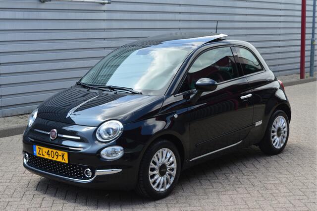 Fiat 500 0.9 TwinAir Turbo Lounge O.a: Carplay, Navi, Cruise, Airco, Open dak, PDC, Etc. All-in prijs!