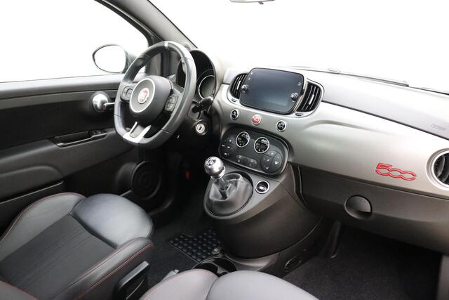 Fiat 500 1.0 Hybrid Sport Climate control | Panoramadak | Lichtmetalen velgen | Parkeersensoren | Navigatie via Appl Carplay | DAB Radio | Sportief | Weinig kilometers