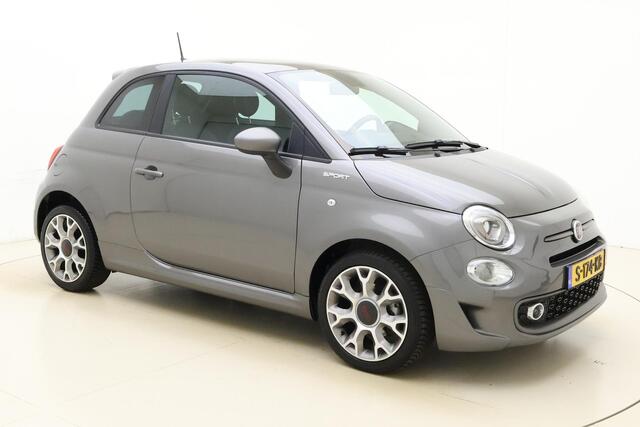 Fiat 500 1.0 Hybrid Sport Climate control | Panoramadak | Lichtmetalen velgen | Parkeersensoren | Navigatie via Appl Carplay | DAB Radio | Sportief | Weinig kilometers