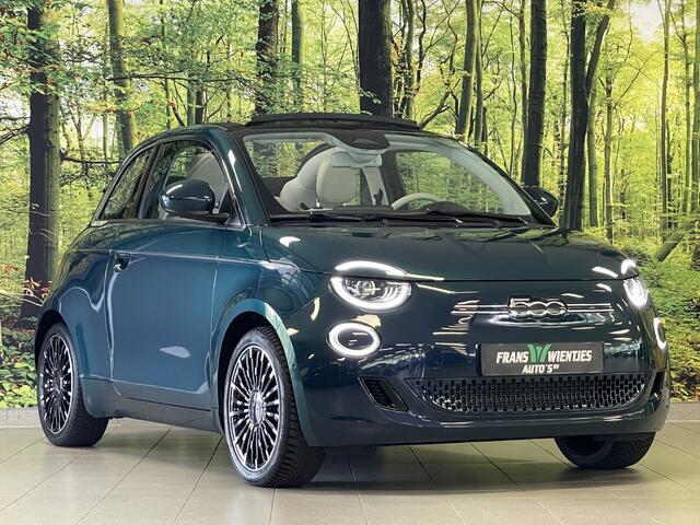Fiat 500 La Prima 42 kWh Cabrio | Adaptive Cruise Control | Achteruitrijcamera | Keyless Go/Entry | Stoelverwarming | Dodehoek Detector | Apple Carplay/Android Auto | Lane Assist | Parkeersensoren | Draadloze Telefoonlader
