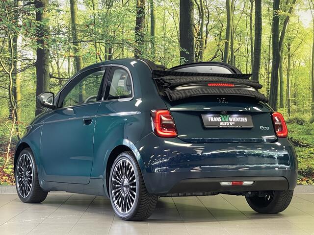 Fiat 500 La Prima 42 kWh Cabrio | Adaptive Cruise Control | Achteruitrijcamera | Keyless Go/Entry | Stoelverwarming | Dodehoek Detector | Apple Carplay/Android Auto | Lane Assist | Parkeersensoren | Draadloze Telefoonlader