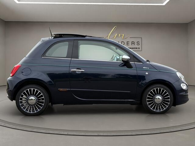 Fiat 500 0.9 TwinAir T Riva 2017 BLAUW | Schuifdak | Display | Benzine