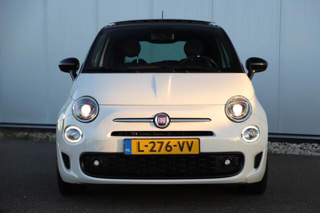 Fiat 500 1.0 Hybrid Hey Google Schuifdak 15 inch LMV Half Leder Carplay Navigatie Airco Cruise Control