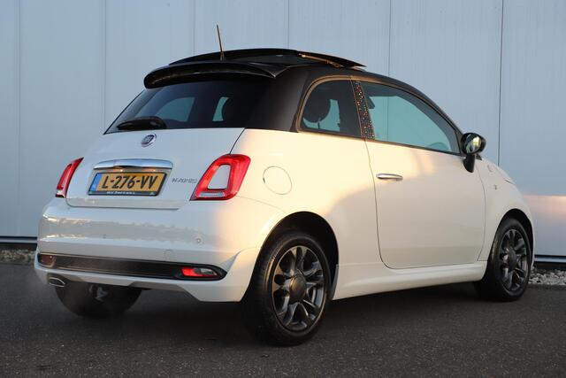 Fiat 500 1.0 Hybrid Hey Google Schuifdak 15 inch LMV Half Leder Carplay Navigatie Airco Cruise Control