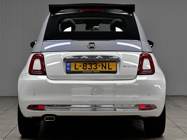Fiat 500 1.0 Hybrid Cult Cabrio! /15"LMV /DAB+! /Half-Leder /Navi /Climat /Cruise /Elek. pakket /Bluetooth /Regensensor /Isofix /LED Dagrijverl. /Mistlampen /PDC.