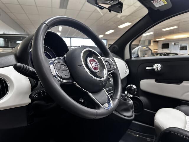 Fiat 500 1.0 Hybrid Cult Cabrio! /15"LMV /DAB+! /Half-Leder /Navi /Climat /Cruise /Elek. pakket /Bluetooth /Regensensor /Isofix /LED Dagrijverl. /Mistlampen /PDC.