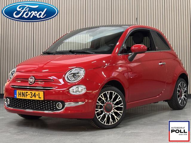 Fiat 500 1.0 Hybrid Dolcevita RED Panoramadak Navi Climat Cruise Parkeersensoren Digitaal Dashboard 16" LM Velgen