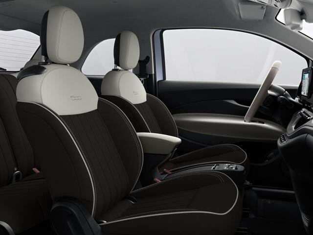 Fiat 500 Hybrid Collezione | Clima | LED | PDC | JBL Premium Audio | 17" | Camera | BSM | Canneloni Ivory/Piombo interieur