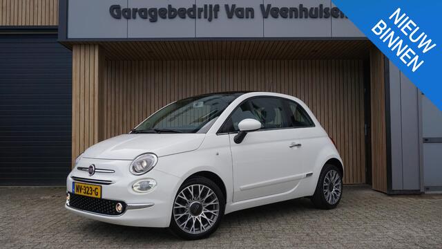 Fiat 500 0.9 TwinAir 80pk Turbo Lounge Pano.Dak 16inch LM Navi Airco *Sportief* NL auto!