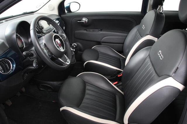 Fiat 500 1.2 Lounge Navigatie Climate Control Lederen Bekleding Panoramadak Cruise Control Bluetooth Parkeersensoren Lichtmetalen velgen