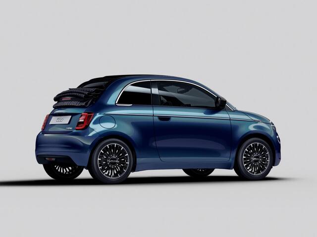 Fiat 500 Hybrid La Prima Cabrio | Clima | LED | PDC | JBL Premium Audio | 17" | Camera | Canneloni Ivory/Piombo interieur