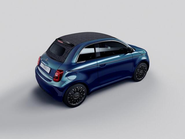 Fiat 500 Hybrid La Prima Cabrio | Clima | LED | PDC | JBL Premium Audio | 17" | Camera | Canneloni Ivory/Piombo interieur