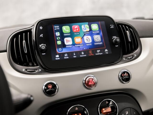 Fiat 500 1.0 Hybrid Launch Sport (PANORAMADAK, VIRTUAL COCKPIT, APPLE CARPLAY, GROOT NAVI, LEDER, CLIMATE, SPORTSTOELEN, ZWART HEMEL, PARKEERSENSOREN, LM VELGEN, NIEUWSTAAT)