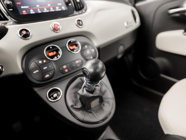 Fiat 500 1.0 Hybrid Launch Sport (PANORAMADAK, VIRTUAL COCKPIT, APPLE CARPLAY, GROOT NAVI, LEDER, CLIMATE, SPORTSTOELEN, ZWART HEMEL, PARKEERSENSOREN, LM VELGEN, NIEUWSTAAT)