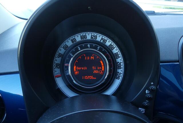 Fiat 500 0.9 TwinAir Turbo Lounge PANO, AIRCO, UCONNECT, DAB, BLUETOOTH, ELEKT. RAMEN, 110.206KM