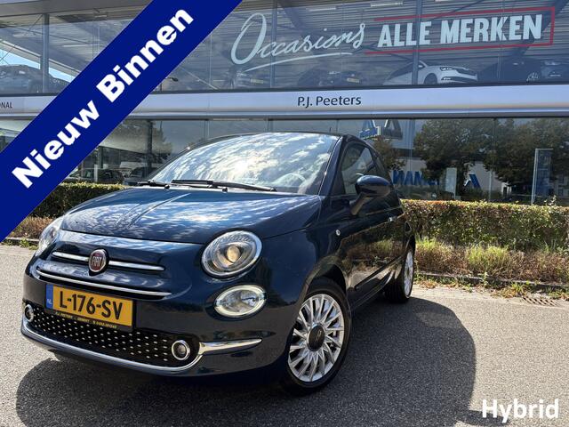 Fiat 500 1.0 Hybrid Lounge Panoramadak - Airco - Bluetooth - Cruise control - Parkeersensor achter - Licht metalen velgen 15 inch - Mistlampen voor - Stuur multifunctioneel - Radio - Start/stop systeem - Elektrische ramen