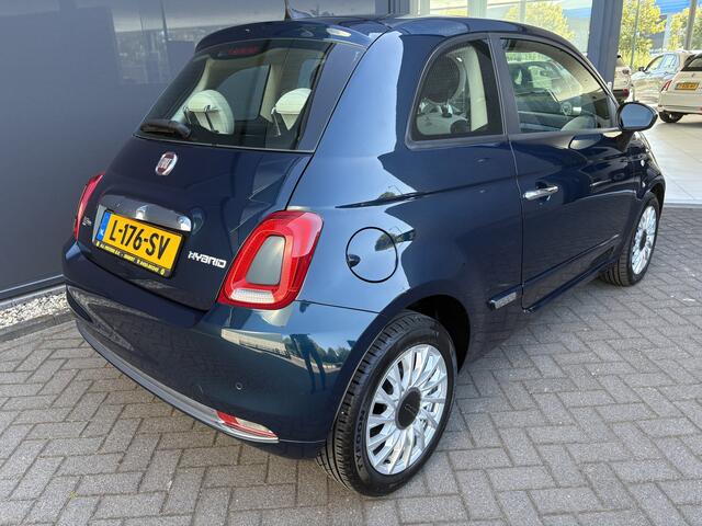 Fiat 500 1.0 Hybrid Lounge Panoramadak - Airco - Bluetooth - Cruise control - Parkeersensor achter - Licht metalen velgen 15 inch - Mistlampen voor - Stuur multifunctioneel - Radio - Start/stop systeem - Elektrische ramen