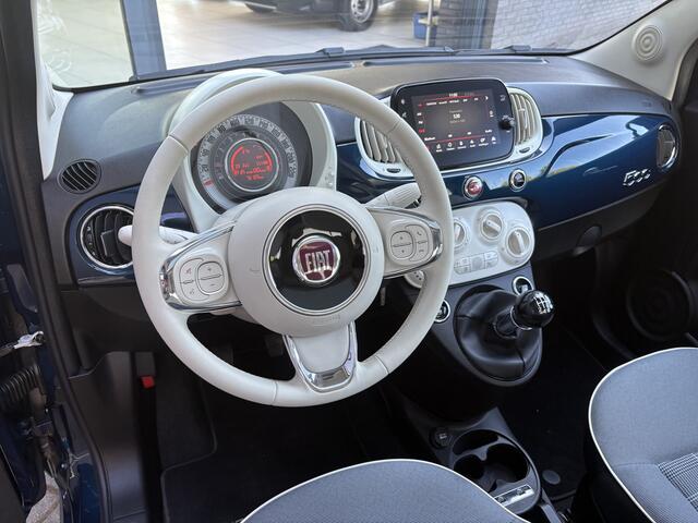 Fiat 500 1.0 Hybrid Lounge Panoramadak - Airco - Bluetooth - Cruise control - Parkeersensor achter - Licht metalen velgen 15 inch - Mistlampen voor - Stuur multifunctioneel - Radio - Start/stop systeem - Elektrische ramen