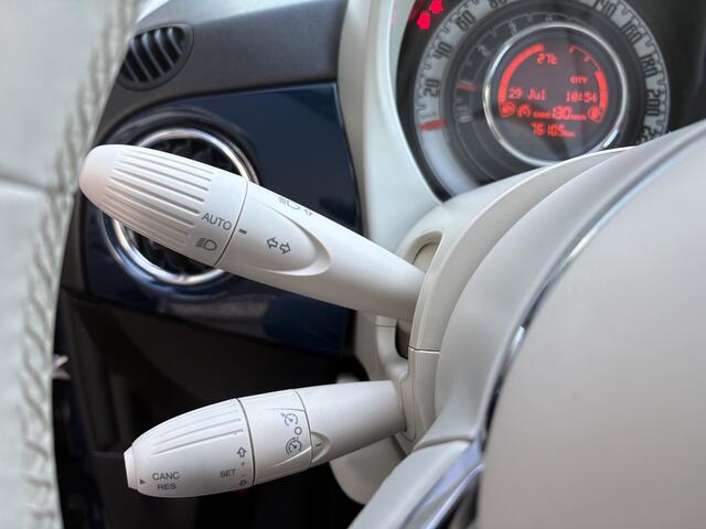 Fiat 500 1.0 Hybrid Lounge Panoramadak - Airco - Bluetooth - Cruise control - Parkeersensor achter - Licht metalen velgen 15 inch - Mistlampen voor - Stuur multifunctioneel - Radio - Start/stop systeem - Elektrische ramen