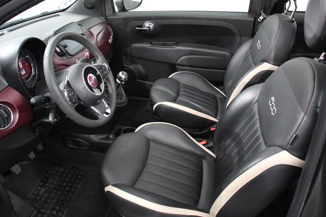Fiat 500C 1.2 Star Lederen bekleding Navigatie Apple Carplay / Android Auto Climate Control Parkeer sensoren Led