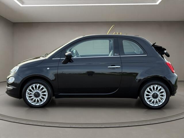 Fiat 500C 1.2 Lounge 2017 ZWART | Cabrio | Apple CarPlay | Benzine | PDC