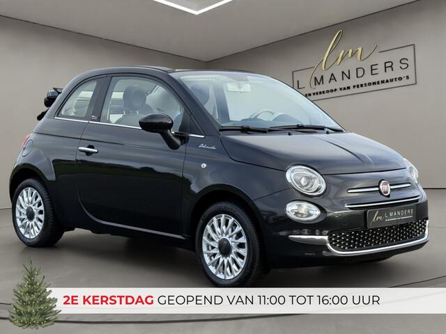 Fiat 500C 1.0 Hybrid Dolcevita 2022 ZWART | Cabriolet | Leder | Airco