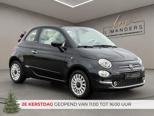 Fiat 500C 1.2 Lounge 2020 ZWART | Cabriolet | Apple CarPlay