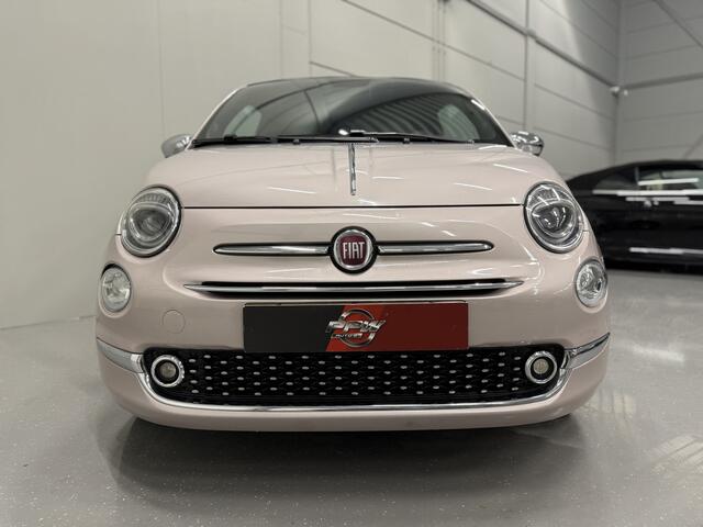 Fiat 500C 1.2 Star POWDER-PINK/NAVI-GROOT/CARPLAY/VIRTUAL/LEER-STOF SPORTSTOELEN/LED/CRUISE/ECC/16"LMV/PDC/BOUWJAAR 03-2020/UNIEKE AUTO/VOLLEDIG HISTORIE/NET GROTE OH BEURT GEHAD,INCL. DISTR. RIEM
