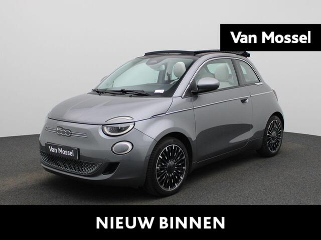 Fiat 500C 500e 42 kWh La Prima | Achteruitrijcamera | Adaptive Cruise Control | Canvas Open Dak | CCS | Draadloos Opladen | Leder | Stoelverwarming |