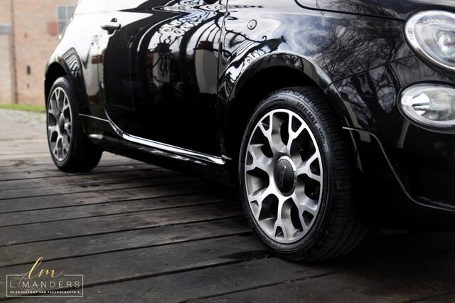 Fiat 500C 1.0 Hybrid Rockstar 2021 ZWART | Cabriolet | Leder | Sport