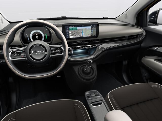 Fiat 500C Hybrid La Prima Cabrio | Clima | LED | PDC | JBL Premium Audio | 17" | Camera | BSM | Canneloni Ivory/Piombo interieur